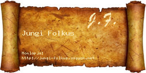 Jungi Folkus névjegykártya